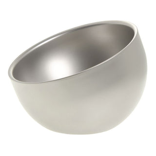 Serving Bowl with Bead Blast Finish Stainless Steel Finished Bowl Angled - 9 1/2 Dia x 5 1/4 H by HUBERT – Stainless Steel, Silver, Model CEDWB9.5-I-X