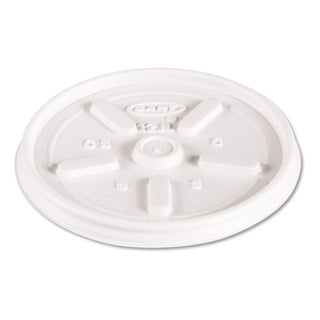 Dart 12JL Plastic Lids, for 12oz Hot/Cold Foam Cups, Vented, 1000/Carton