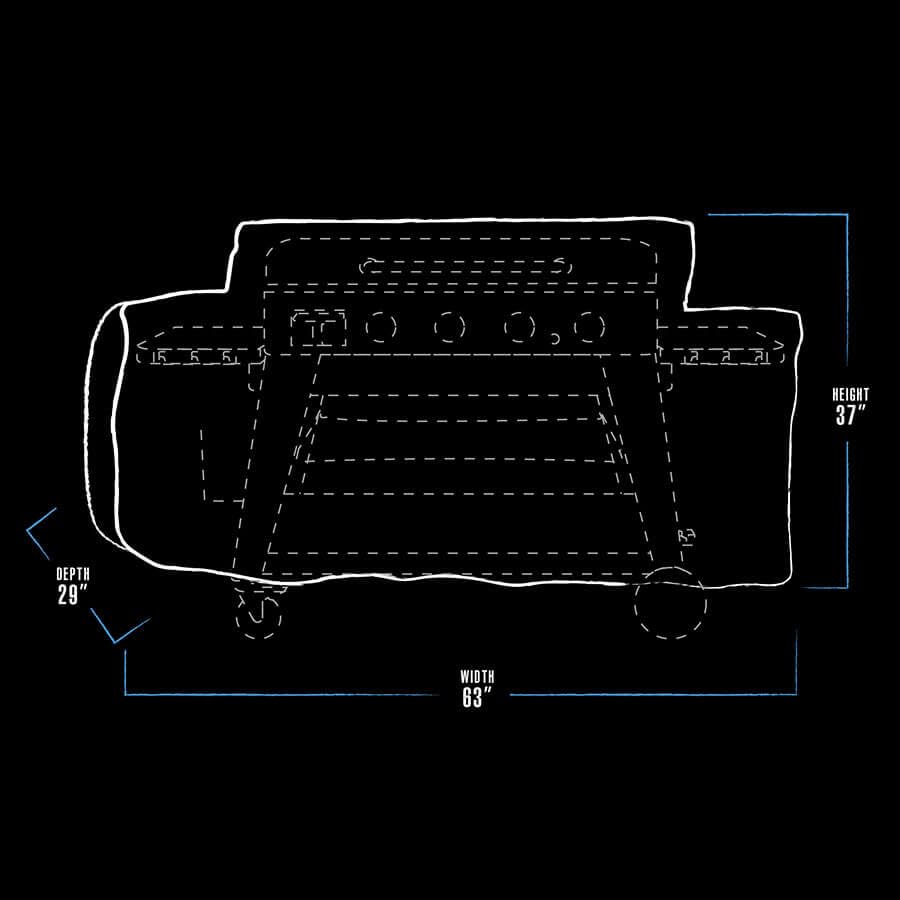 4B Ultimate Griddle Cover by PIT BOSS – 11.42 L x 3.15 W x 12.59 H, Polyester, Black, Model 32123