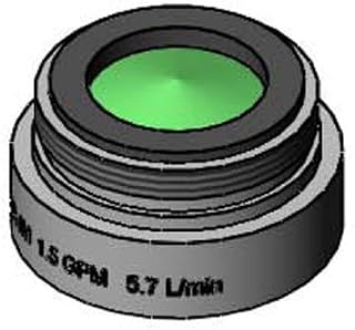 T&S Brass B-0199-09-LF15 VR Laminar Flow Device, 15/16"-27UN Male Threads, 1.5 GPM