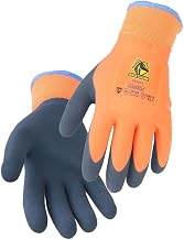Black Stallion Gloves Winter Knit Orange 15 Gauge Poly Large