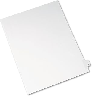 Avery Individual Legal Exhibit Dividers, Allstate Style, Y, Side Tab, 8.5 x 11 inches, Pack of 25 (82187)