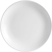 CAC China COP-25 Coupe 14-Inch Super White Porcelain Plate, Box of 6
