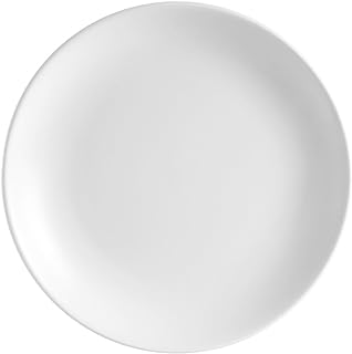CAC China COP-25 Coupe 14-Inch Super White Porcelain Plate, Box of 6