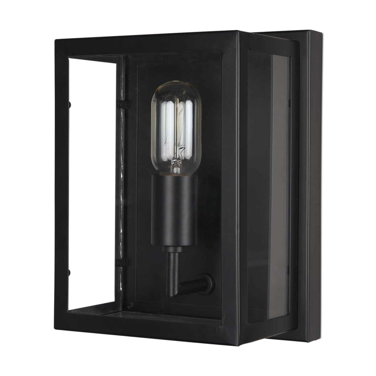 11 in. Black Metal Corner Wall Light by HomeRoots – Model 611856