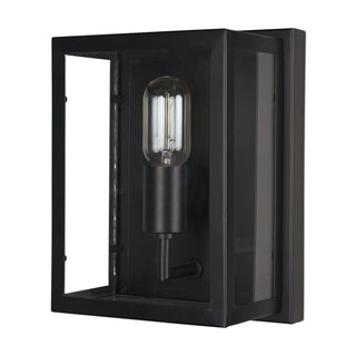 11 in. Black Metal Corner Wall Light by HomeRoots – Model 611856