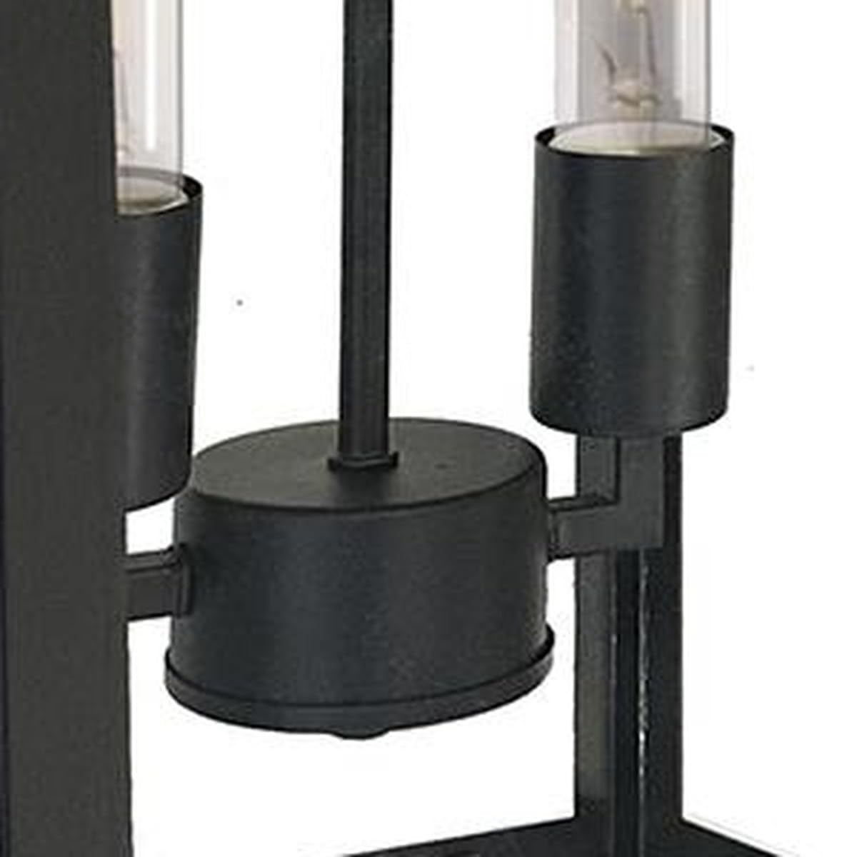 Elmgrove Two Light Outdoor Wall Mount Black by Artcraft Lighting – 23-1/2" x 10" x 11-1/4", Glass, Black, Model AC8882BK