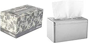 2-Pack Kimberly-Clark's Kleenex Stainless Steel Box Towel Cover With 18-Pack Kleenex 1-Ply Hand Towel Refill Bundle