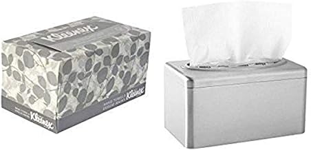 2-Pack Kimberly-Clark's Kleenex Stainless Steel Box Towel Cover With 18-Pack Kleenex 1-Ply Hand Towel Refill Bundle