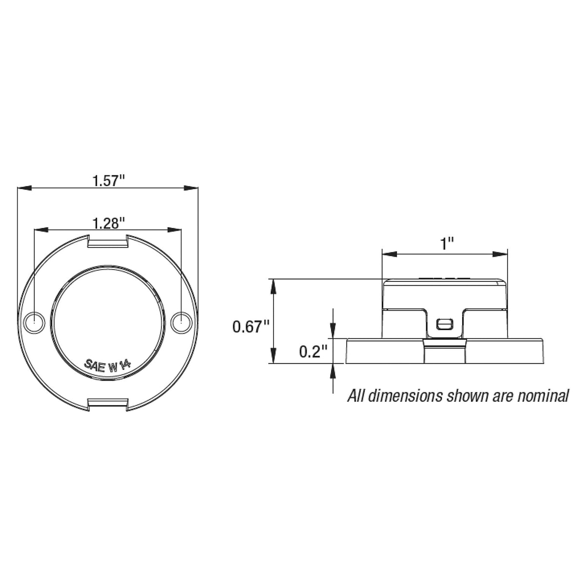 Buyers Products Company Clear / 1 / 3 x 5 x 4 Lighting Assemblies & Accessories