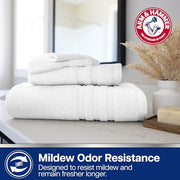 ARM & HAMMER White / Towel Set (Washcloths, Hand Towels, Bath Towels) / 1 Towel Sets