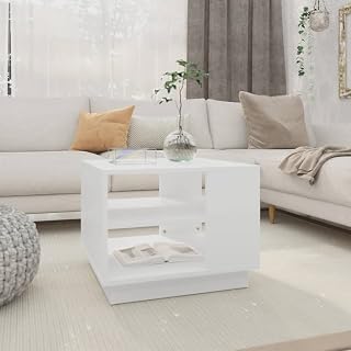 mesas de Centro para sala Dining Table setCoffee Table White 21.7"x21.7"x16.9" Engineered WoodSuitable for bedrooms, Living Rooms, and Dining Rooms