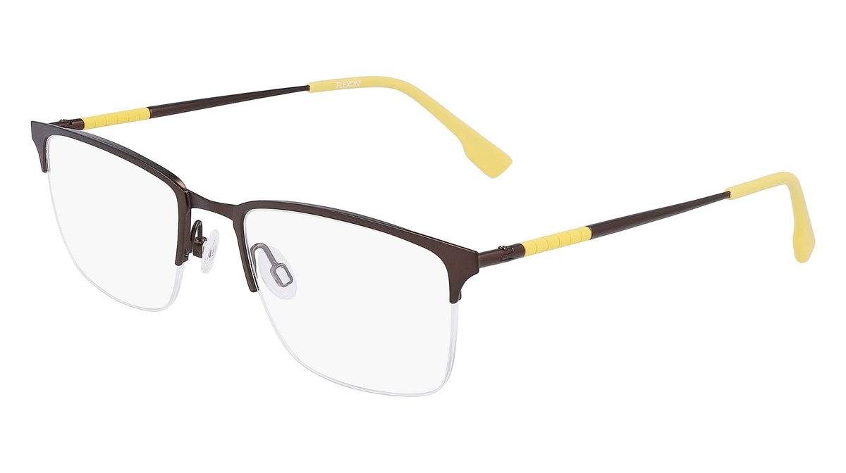 Eyeglasses E 1130 210 Matte Coffee by Flexon – Stainless Steel, Matte Coffee, Model FLEXON E1130 FLE1130