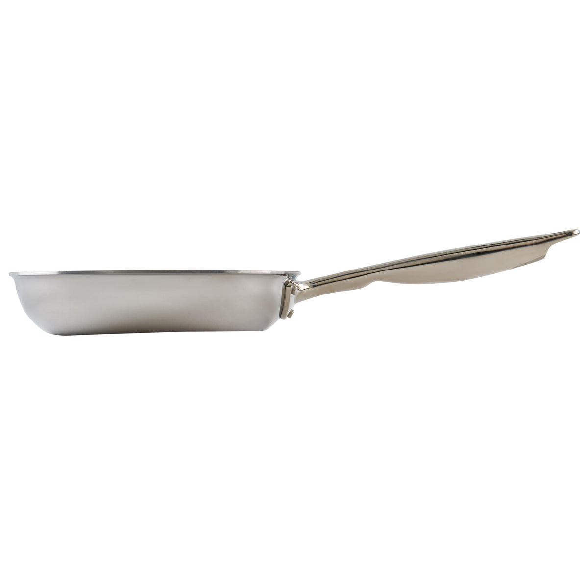 8" Silver Tri-Ply Stainless Steel Fry Pan by Winco – 8", 8.0 quarts, Stainless Steel, Silver, Model TGFP-8