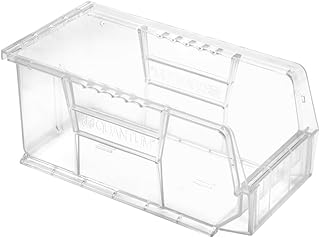 QUANTUM STORAGE SYSTEMS QUS230CC Ultra Stack & Hang Heavy Duty Part Organizer Crystal Clear Bins 11" L x 6" W x 5" H