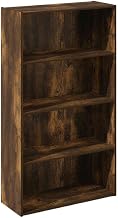 Furnifact Amber Pine Bookcase with Sturdy Wooden Construction, Versatile Storage Unit, Stylish Warm Finish, Ideal for Living Room or Office Decor