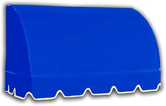 AWNTECH 10.38 FT. Savannah Fixed Awning 124.5 in. W X 31 in. H X 24 in. D Acrylic Fabric in Bright Blue SV22-10BB