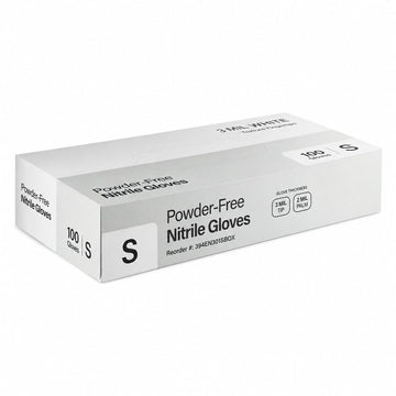 Nitrile Powder-Free Textured Gloves 3 Mil White Small by Glownary – Large, Vinyl, Blue, Pack of 1000, Model 394en301scase