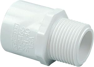 NIBCO Fig No 436-101, 3/4 in. x 1/2 in. PVC Male Adapter Male Iron Pipe Thread (MIPT) x Slip, Threaded