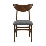 Brown Wood Dining Chairs Set by Furnifact – Rubberwood 70.00%,Polyester 10.00%,Foam 10.00%,Mdf 5.00%,Plywood 5.00%, Brown, Pack of 4