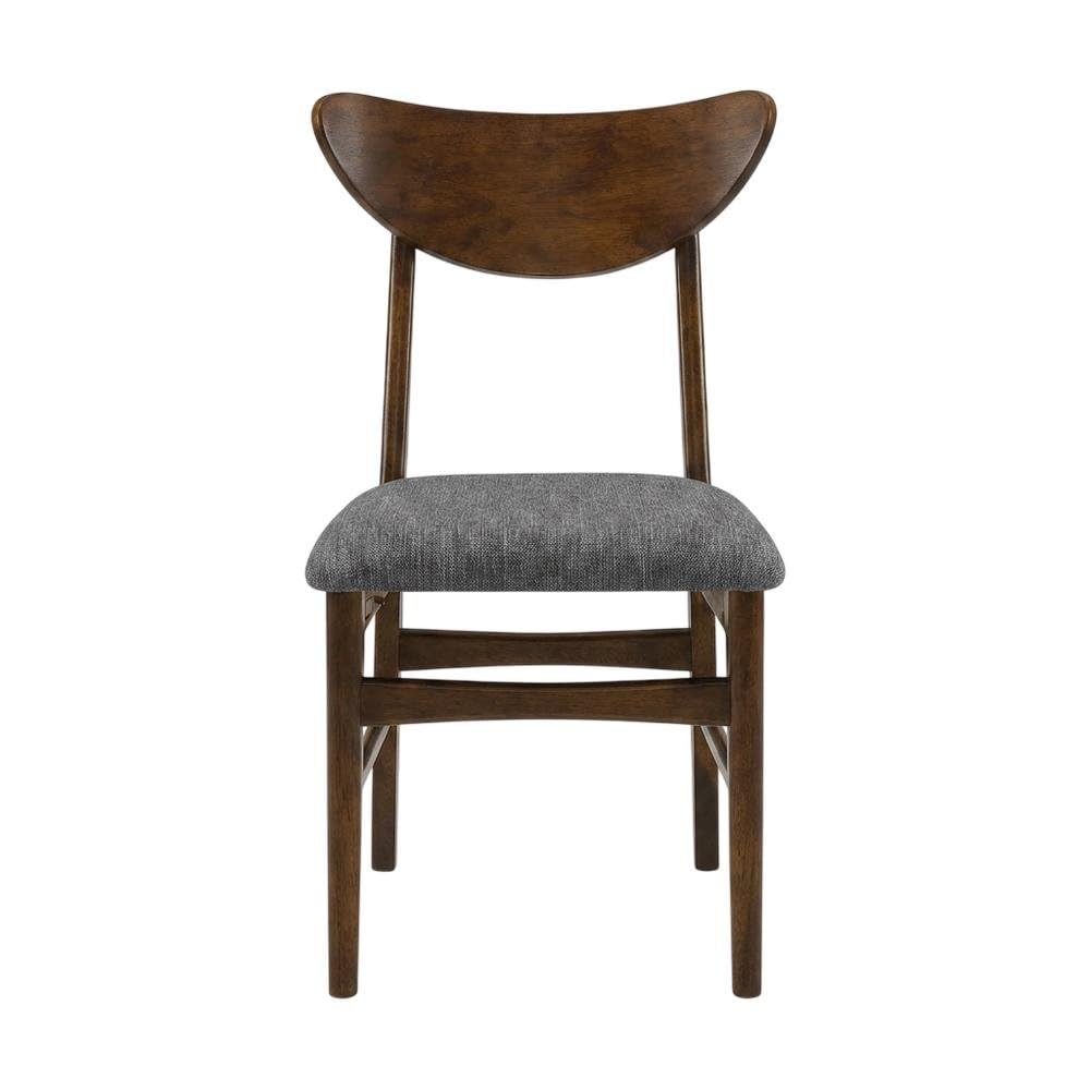 Brown Wood Dining Chairs Set by Furnifact – Rubberwood 70.00%,Polyester 10.00%,Foam 10.00%,Mdf 5.00%,Plywood 5.00%, Brown, Pack of 4