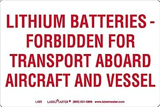 Labelmaster L425 Dot Lithium Battery Marking, Paper, 6" x 4" (Pack of 500)