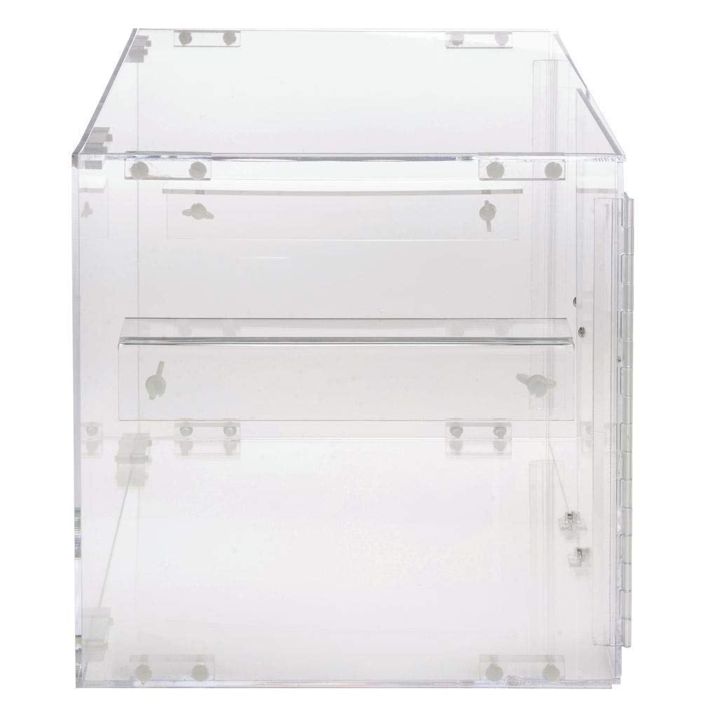 Stackable Countertop Display Case 2-Tier Rectangular Clear Acrylic - 19" L x 15 1/4 W x 14 1/2 H by HUBERT – Plastic, Clear, Model 191538024894