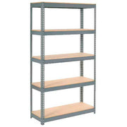 Extra Heavy Duty Shelving 48" W x 18" D x 72" H with 5 Shelves by Global Industrial – Alloy Steel, Grey, Model 717148