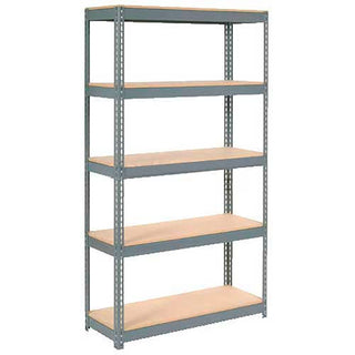 Extra Heavy Duty Shelving 48" W x 18" D x 72" H with 5 Shelves by Global Industrial – Alloy Steel, Grey, Model 717148