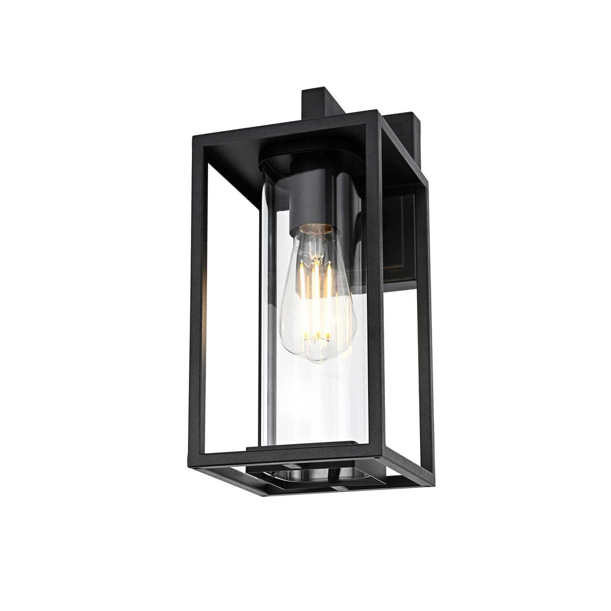 Memphis One Light Outdoor Wall Sconce Black by Lighting Design – Iron, Black