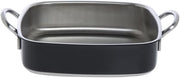 HUBERT Stainless Steel Roasting Pan 3-Ply Square Black 10 1/4" L x 10 1/4" W x 3" H