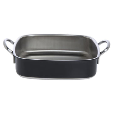 Stainless Steel Roasting Pan 3-Ply Square Black 10 1/4" L x 10 1/4" W x 3" H by HUBERT – Stainless Steel, Black, Model CE3PLY1025-C-BK