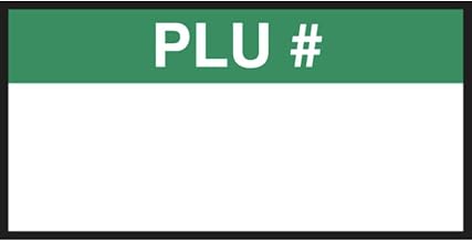 Monarch White Labels with Reversed Green Print PLU# for 1110 1-Line Pricing Gun - 19mmL x 10mmH, 16 Sleeves