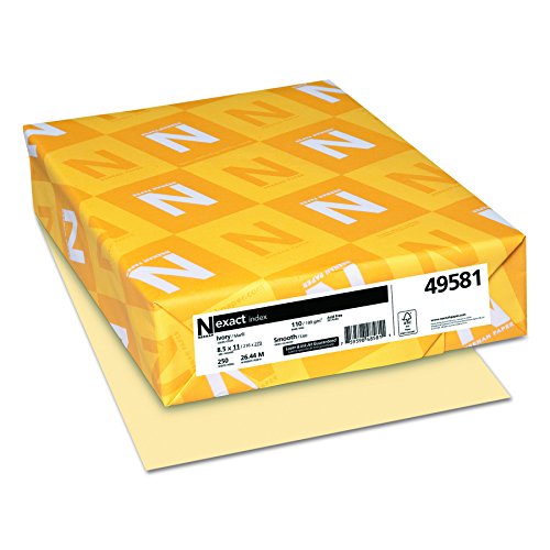 WAU49581 - Paper Exact Index Card Stock by Neenah – pack of 250, Paper, Ivory