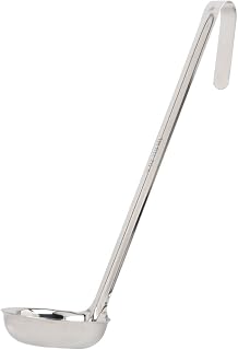 Royal Industries Flat Bottom Ladle, Stainless Steel, 6 Oz, Silver