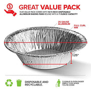 Stock Your Home 50 Pack (5 Inch) / Silver / 50 Pack Pie Pans