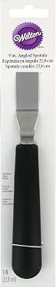 Wilton 9 in. L Black/Silver Angled Spatula - Case of: 3; Each Pack Qty: 13