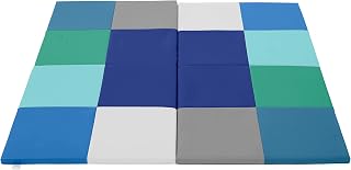 ECR4Kids Folding Activity Play Mat, Soft Play, 48in Square, Contemporary