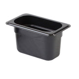 Food Pan by Thunder Group – Polycarbonate, Black, Pack of 12, Model PLPA8194BK