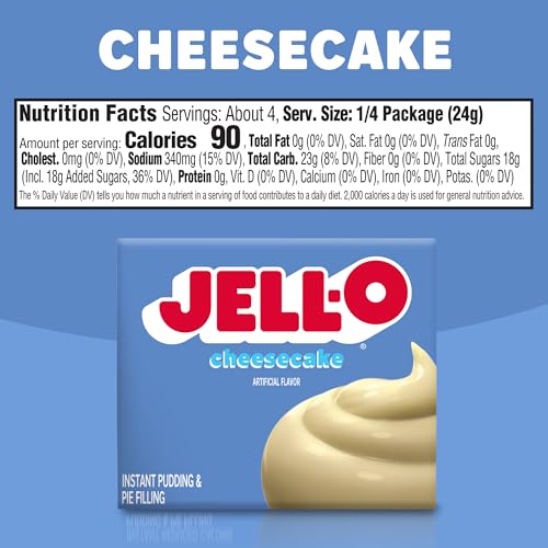 Jell-O CHEESECAKE / 3.4 Ounce (Pack of 3) / White Pudding Mixes