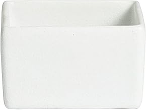 GET 25.4 oz White Bugambilia Straight-Sided Square Aluminum Salad Bowl | Cold application, Catering service, Great for Salads, Sides, Pasta and Shared Dishes