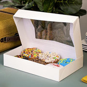 SOUTHERN CHAMPION TRAY White / 12" x 8" x 2.25" / White Window Bakery Take Out Containers