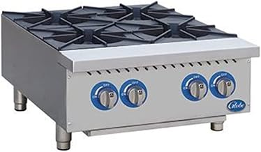 Globe GHP24G 24" Countertop Gas Hot Plate, (4) Burners
