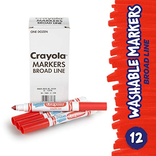 Crayola Red / 12 Count (Pack of 1) / Standard Packaging Coloring Pens & Markers