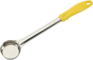 Winco Solid Food Portioner, 1-Ounce, Medium, Stainless Steel, Yellow | Dishwasher safe, Solid bottom for easy serving, Color-coded handles for quick identification, Restaurant service