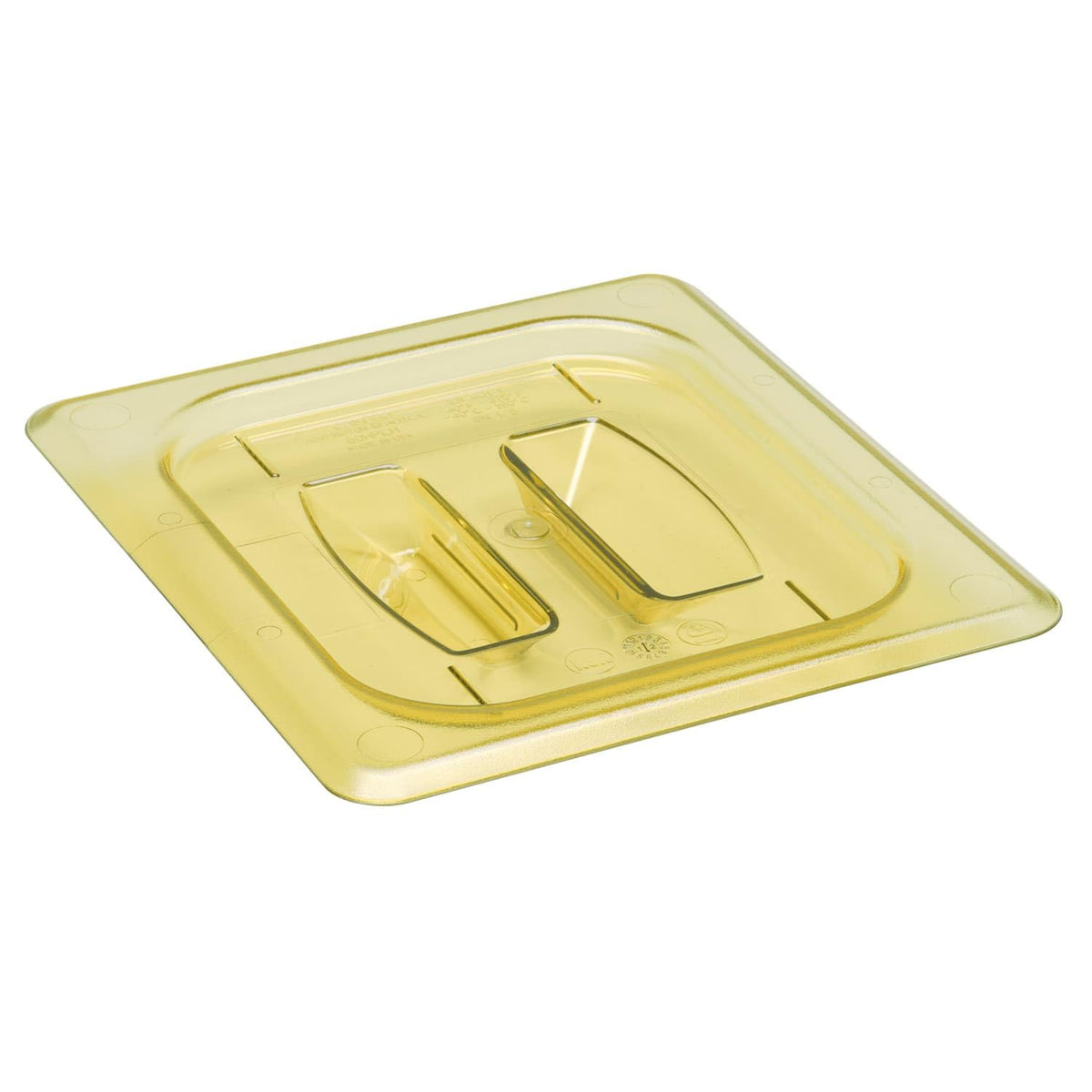 60HPCH150 Amber 1/6 Size H-Pan Cover with Handle by Cambro – 1/6, High Heat Plastic, Amber