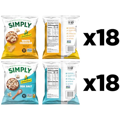 Smartfood Simply Smartfood Variety Pack / 0.5 Ounce (Pack of 36) / 1 Popped