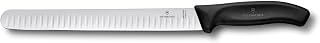 Victorinox Swiss Classic 10.25 Inch Slicing Knife with fluted edge in Black, Stainless Steel