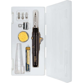 Cordless Butane Micro Torch Soldering Kit by c – One Size, Plastic, Blue, Model 368600