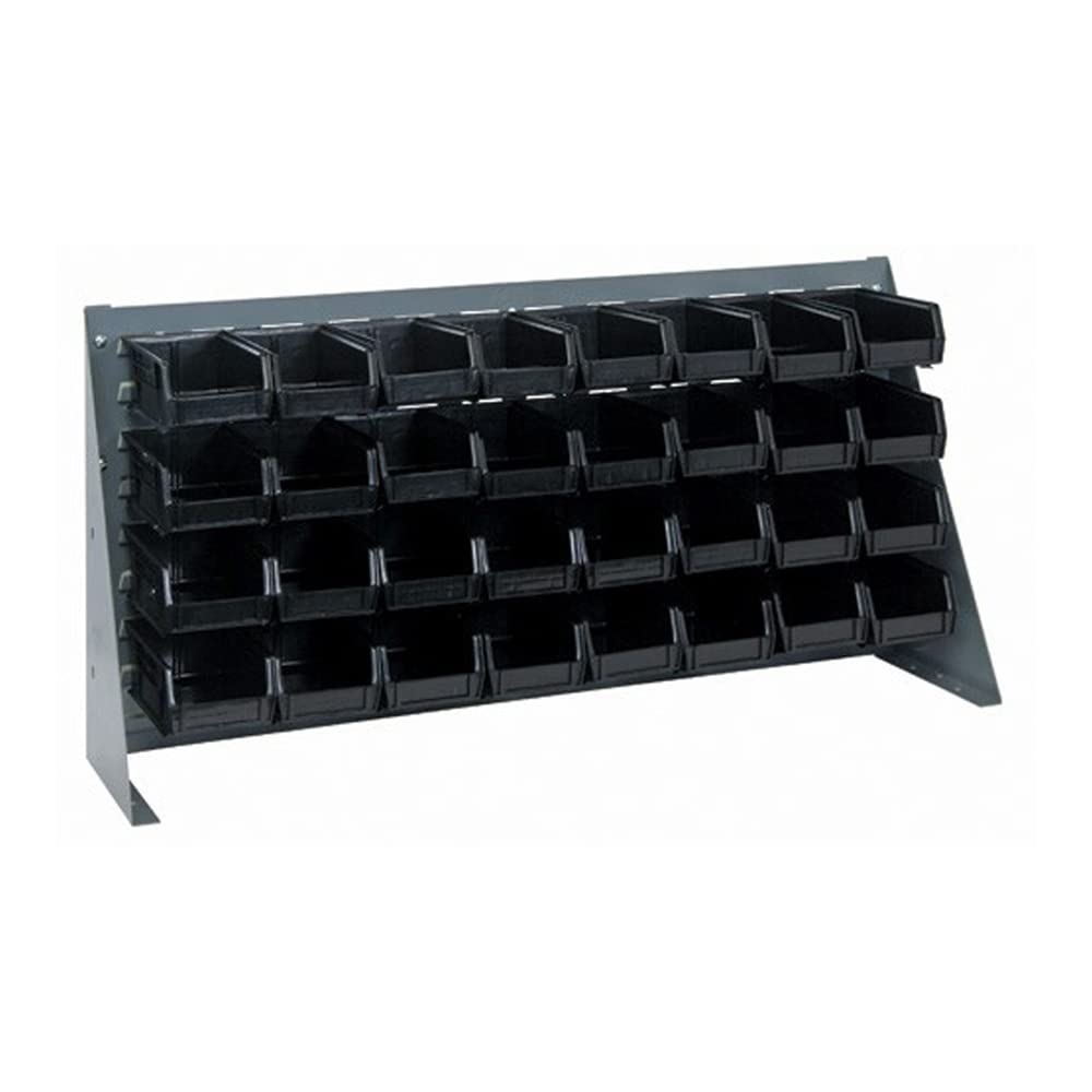 QUANTUM STORAGE SYSTEMS Black / 19" H x 36" W x 8" D / 11" L x 6" W x 5" H 18 Ultra Black Bins Storage Racks